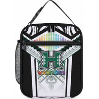 Hawaii Warriors Football Lunch Bag Rainbow Kakau Pattern White LT05 10.2 × 8.3 × 4.3 inch White - Polynesian Pride
