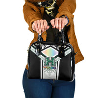 Hawaii Warriors Football Shoulder Handbag Rainbow Kakau Pattern White LT05 One Size White - Polynesian Pride