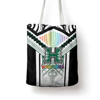 Hawaii Warriors Football Tote Bag Rainbow Kakau Pattern White LT05 - Polynesian Pride