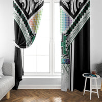 Hawaii Warriors Football Window Curtain Rainbow Kakau Pattern White LT05 - Polynesian Pride