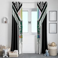 Hawaii Warriors Football Window Curtain Rainbow Kakau Pattern White LT05 - Polynesian Pride