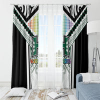 Hawaii Warriors Football Window Curtain Rainbow Kakau Pattern White LT05 - Polynesian Pride