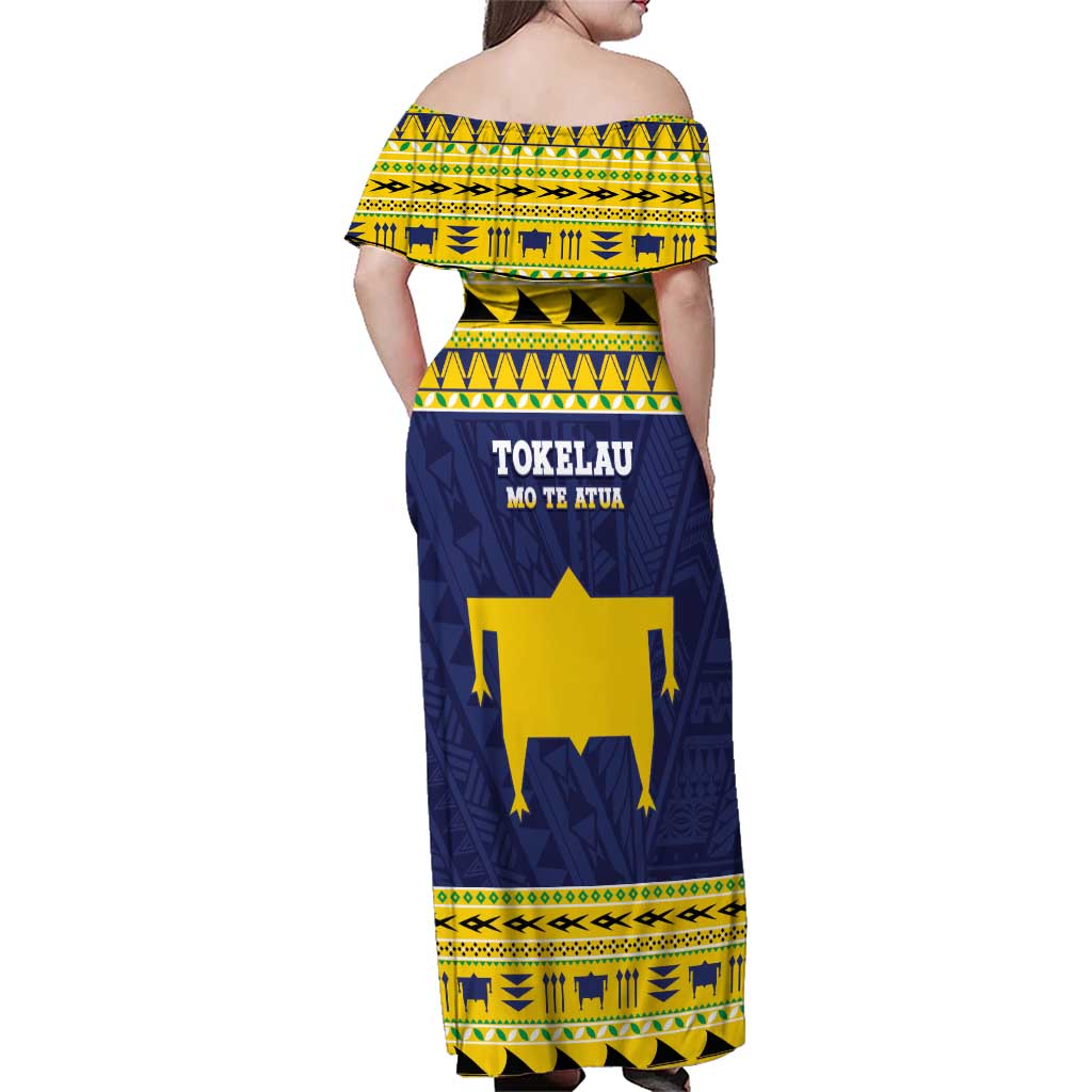 Tokelau Christmas Family Matching Off Shoulder Maxi Dress and Hawaiian Shirt Tokelauan Turtle Santa Sleigh LT05 - Polynesian Pride
