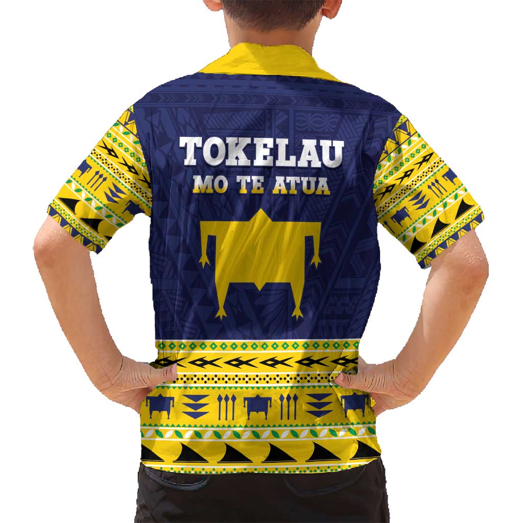 Tokelau Christmas Family Matching Off Shoulder Short Dress and Hawaiian Shirt Tokelauan Turtle Santa Sleigh LT05 - Polynesian Pride