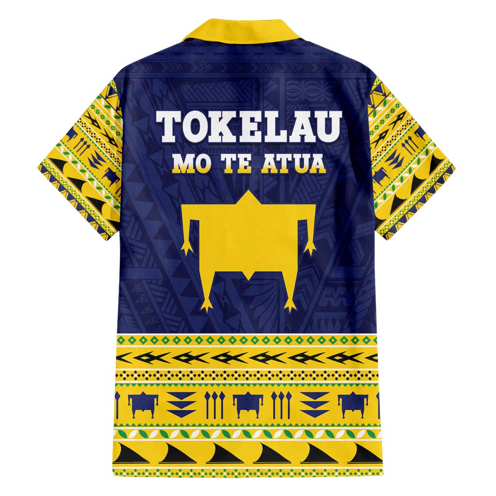 Tokelau Christmas Family Matching Off Shoulder Short Dress and Hawaiian Shirt Tokelauan Turtle Santa Sleigh LT05 - Polynesian Pride
