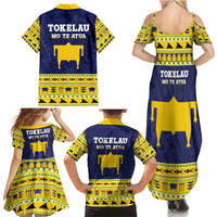 Tokelau Christmas Family Matching Summer Maxi Dress and Hawaiian Shirt Tokelauan Turtle Santa Sleigh LT05 - Polynesian Pride