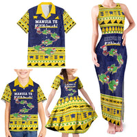 Tokelau Christmas Family Matching Tank Maxi Dress and Hawaiian Shirt Tokelauan Turtle Santa Sleigh LT05 - Polynesian Pride