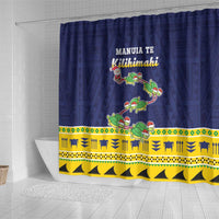 Tokelau Christmas Shower Curtain Tokelauan Turtle Santa Sleigh LT05 - Polynesian Pride