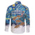 New Zealand Christmas Family Matching Off The Shoulder Long Sleeve Dress and Hawaiian Shirt Kiwis Santa Sleigh Starry Night Style