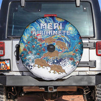 New Zealand Christmas Spare Tire Cover Kiwis Santa Sleigh Starry Night Style LT05 Blue - Polynesian Pride