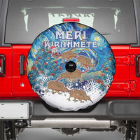 New Zealand Christmas Spare Tire Cover Kiwis Santa Sleigh Starry Night Style LT05 - Polynesian Pride