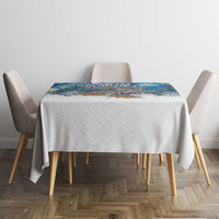 New Zealand Christmas Tablecloth Kiwis Santa Sleigh Starry Night Style LT05 - Polynesian Pride