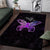 Pancreatic Cancer Awareness Area Rug Keep Calm And Fight On Polynesian Pattern LT05 Purple - Polynesian Pride
