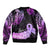 Pancreatic Cancer Awareness Bomber Jacket Keep Calm And Fight On Polynesian Pattern LT05 - Polynesian Pride