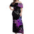 Pancreatic Cancer Awareness Off Shoulder Maxi Dress Keep Calm And Fight On Polynesian Pattern LT05 Women Purple - Polynesian Pride