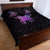 Pancreatic Cancer Awareness Quilt Bed Set Keep Calm And Fight On Polynesian Pattern LT05 - Polynesian Pride