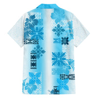 Hawaiian Quilt Family Matching Tank Maxi Dress and Hawaiian Shirt Vintage Pattern Blue LT05 - Polynesian Pride