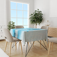 Hawaiian Quilt Tablecloth Vintage Pattern Blue LT05 - Polynesian Pride