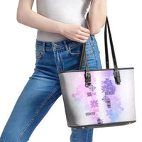 Hawaiian Quilt Leather Tote Bag Vintage Pattern Galaxy LT05 - Polynesian Pride