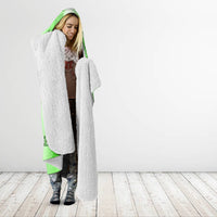 Hawaiian Quilt Hooded Blanket Vintage Pattern Green LT05 - Polynesian Pride