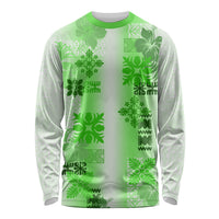 Hawaiian Quilt Long Sleeve Shirt Vintage Pattern Green LT05 Unisex Green - Polynesian Pride