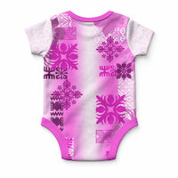 Hawaiian Quilt Baby Onesie Vintage Pattern Pink LT05 - Polynesian Pride