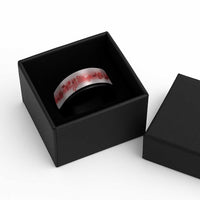 Hawaiian Quilt Spinner Ring Vintage Pattern Red - Polynesian Pride