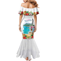 Aloha Hawaii Waikiki Beach Landscape Family Matching Mermaid Dress and Hawaiian Shirt LT05 - Polynesian Pride