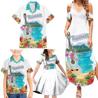 Aloha Hawaii Waikiki Beach Landscape Family Matching Summer Maxi Dress and Hawaiian Shirt LT05 - Polynesian Pride