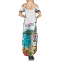 Aloha Hawaii Waikiki Beach Landscape Family Matching Summer Maxi Dress and Hawaiian Shirt LT05 - Polynesian Pride