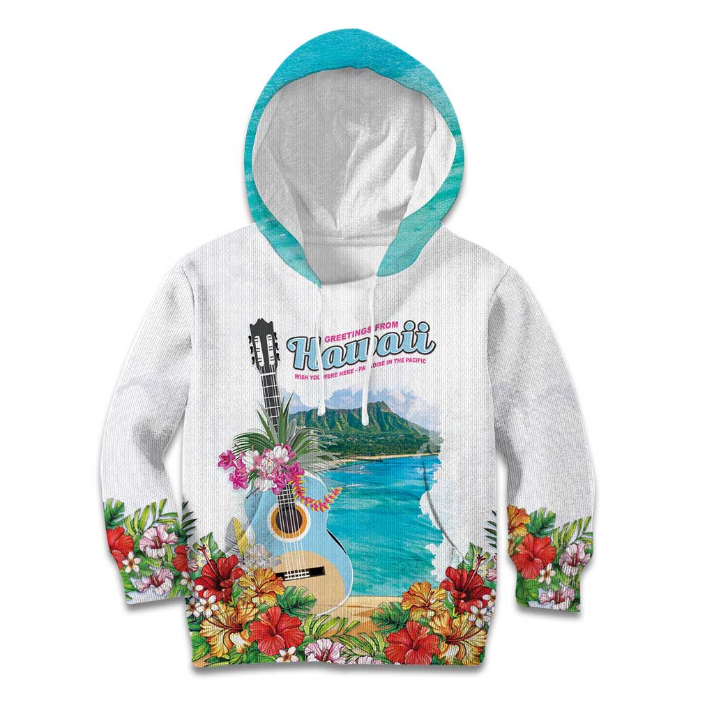 Aloha Hawaii Waikiki Beach Landscape Kid Hoodie LT05 Hoodie White - Polynesian Pride