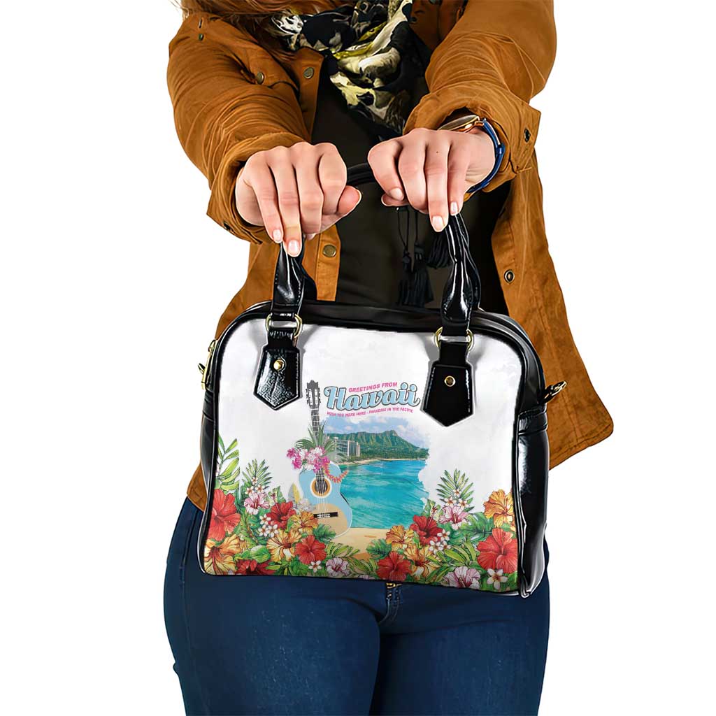 Aloha Hawaii Waikiki Beach Landscape Shoulder Handbag LT05 One Size White - Polynesian Pride