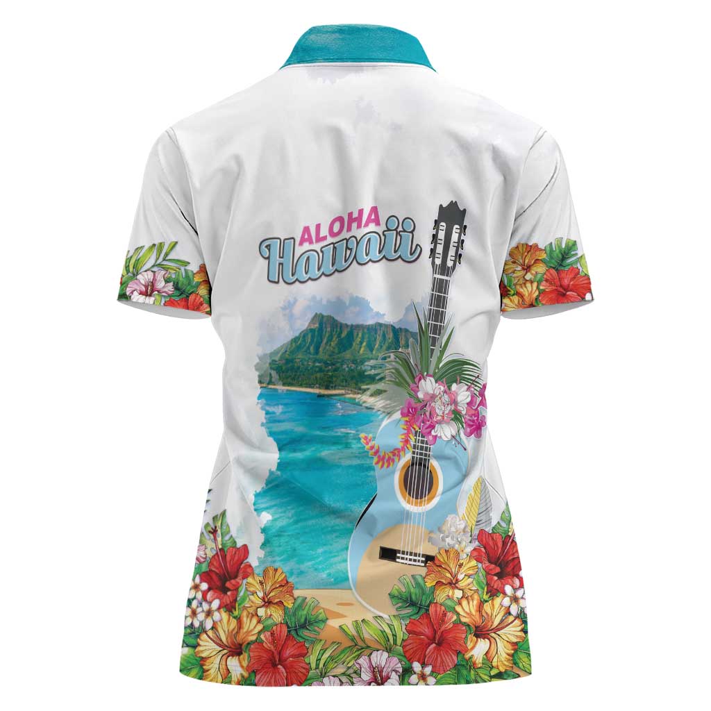 Aloha Hawaii Waikiki Beach Landscape Women Polo Shirt LT05 - Polynesian Pride