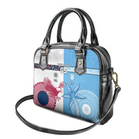 Custom Fiji And USA Palm Tree With Eagle Shoulder Handbag LT05 - Polynesian Pride