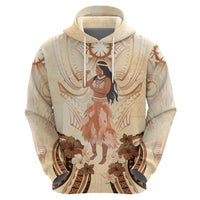 Tonga Women's Day Zip Hoodie With Polynesian Pattern LT05 - Polynesian Pride