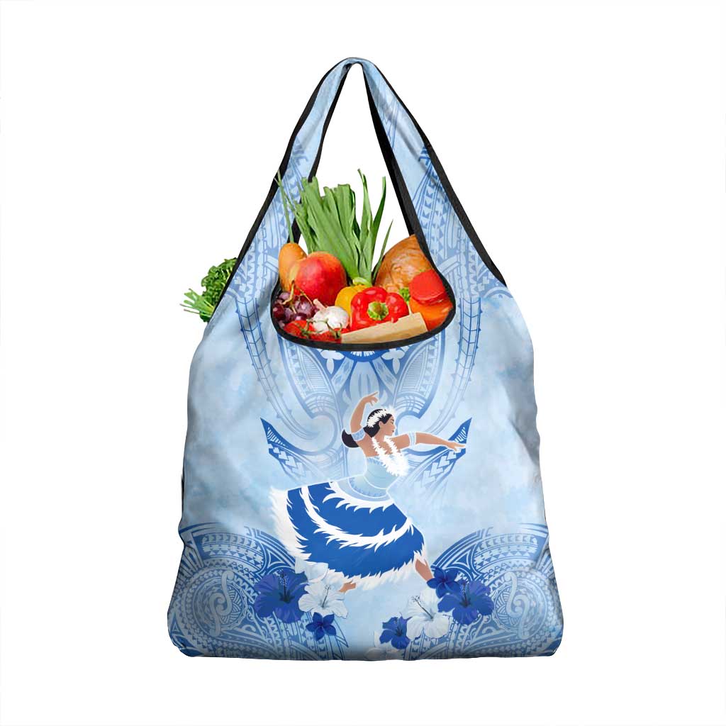 Cook Islands Women's Day Grocery Bag With Polynesian Pattern