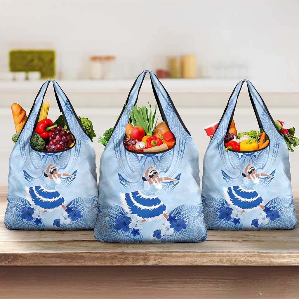 Cook Islands Women's Day Grocery Bag With Polynesian Pattern