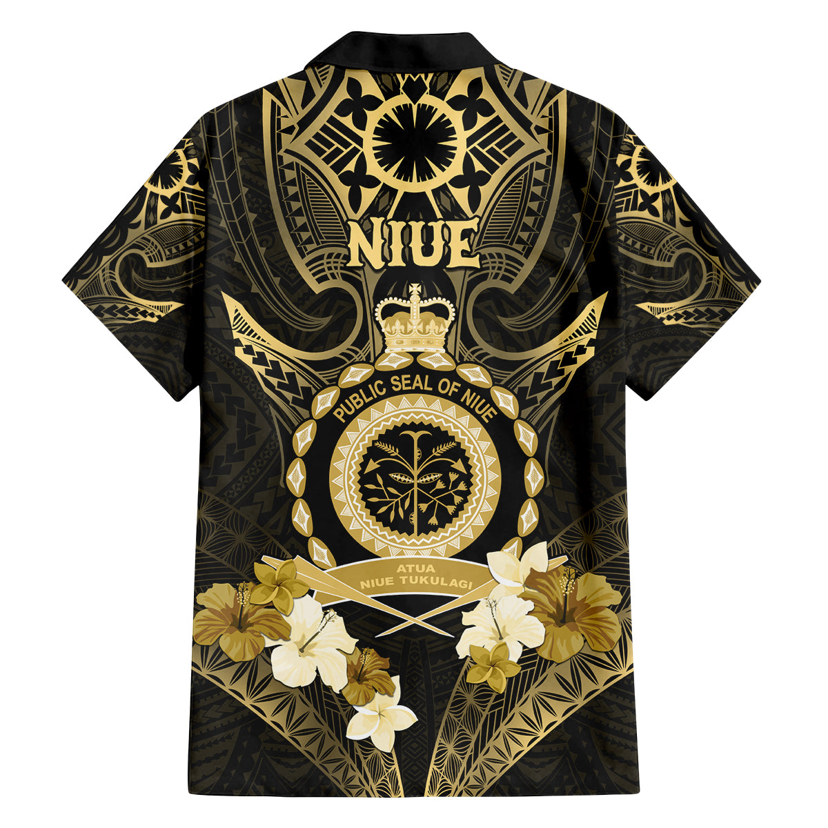 Niue Women's Day Family Matching Off Shoulder Maxi Dress and Hawaiian Shirt With Polynesian Pattern LT05 - Polynesian Pride