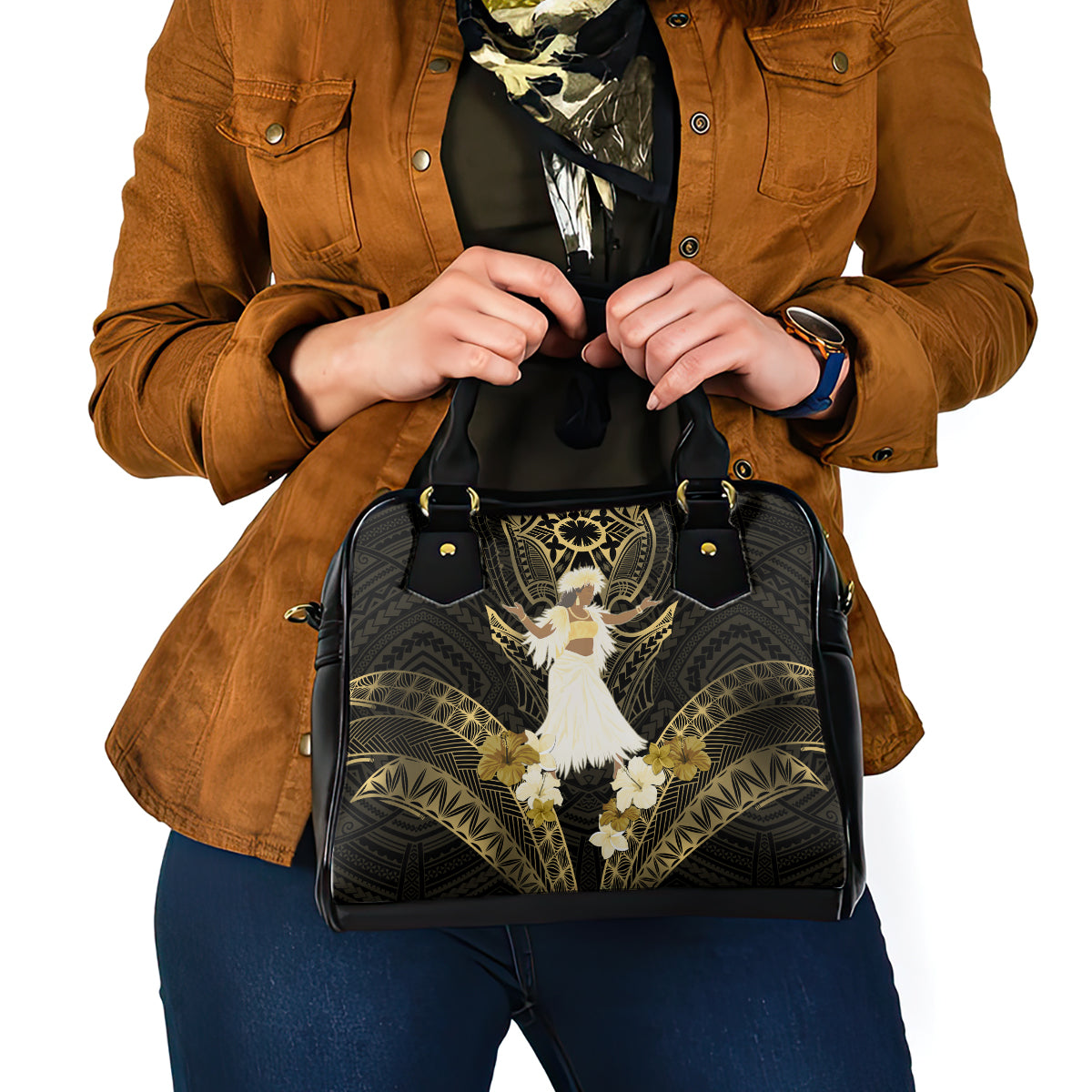 Niue Women's Day Shoulder Handbag With Polynesian Pattern