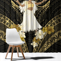 Niue Women's Day Window Curtain With Polynesian Pattern