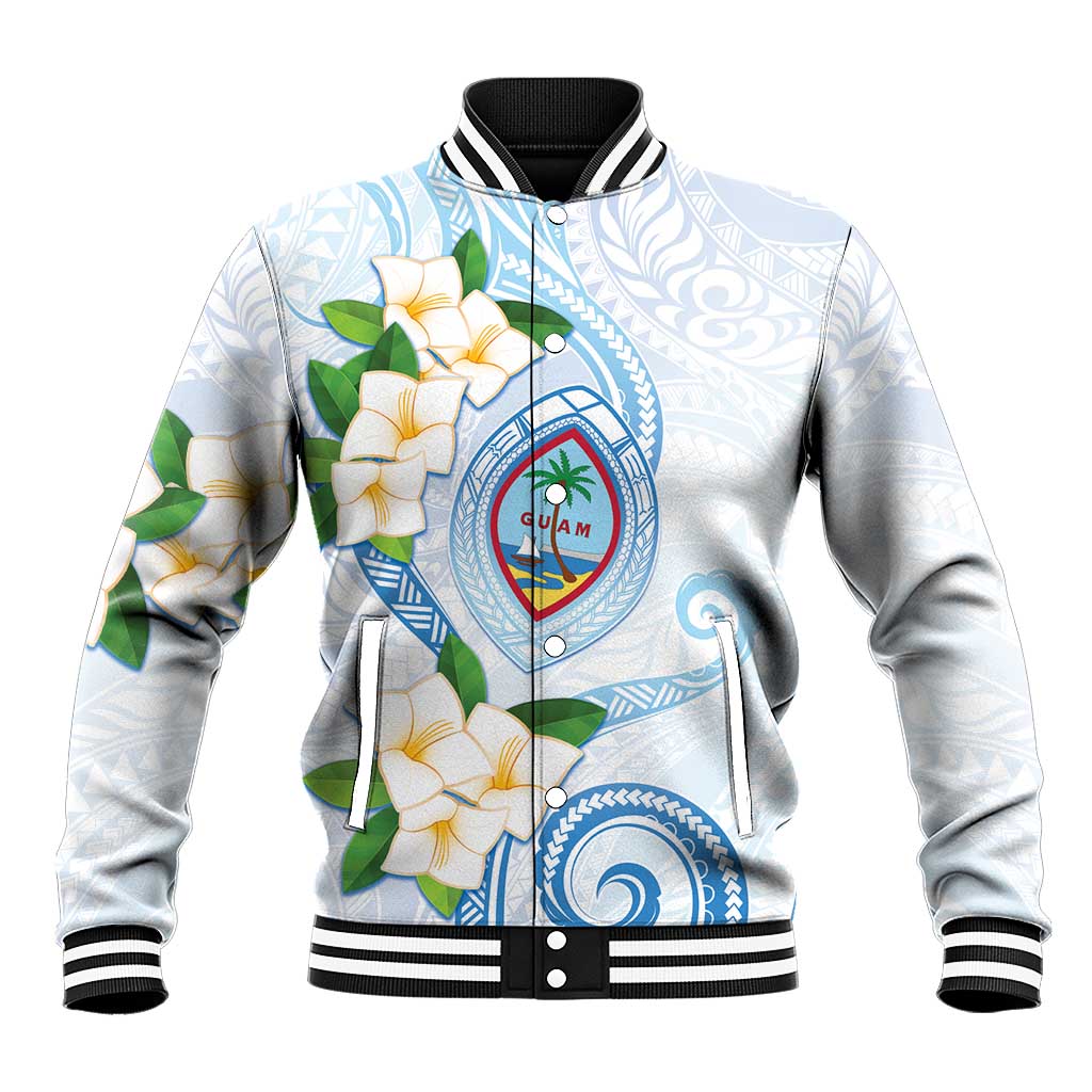Guam Chamorro Baseball Jacket Guasali Flowers Curves Style