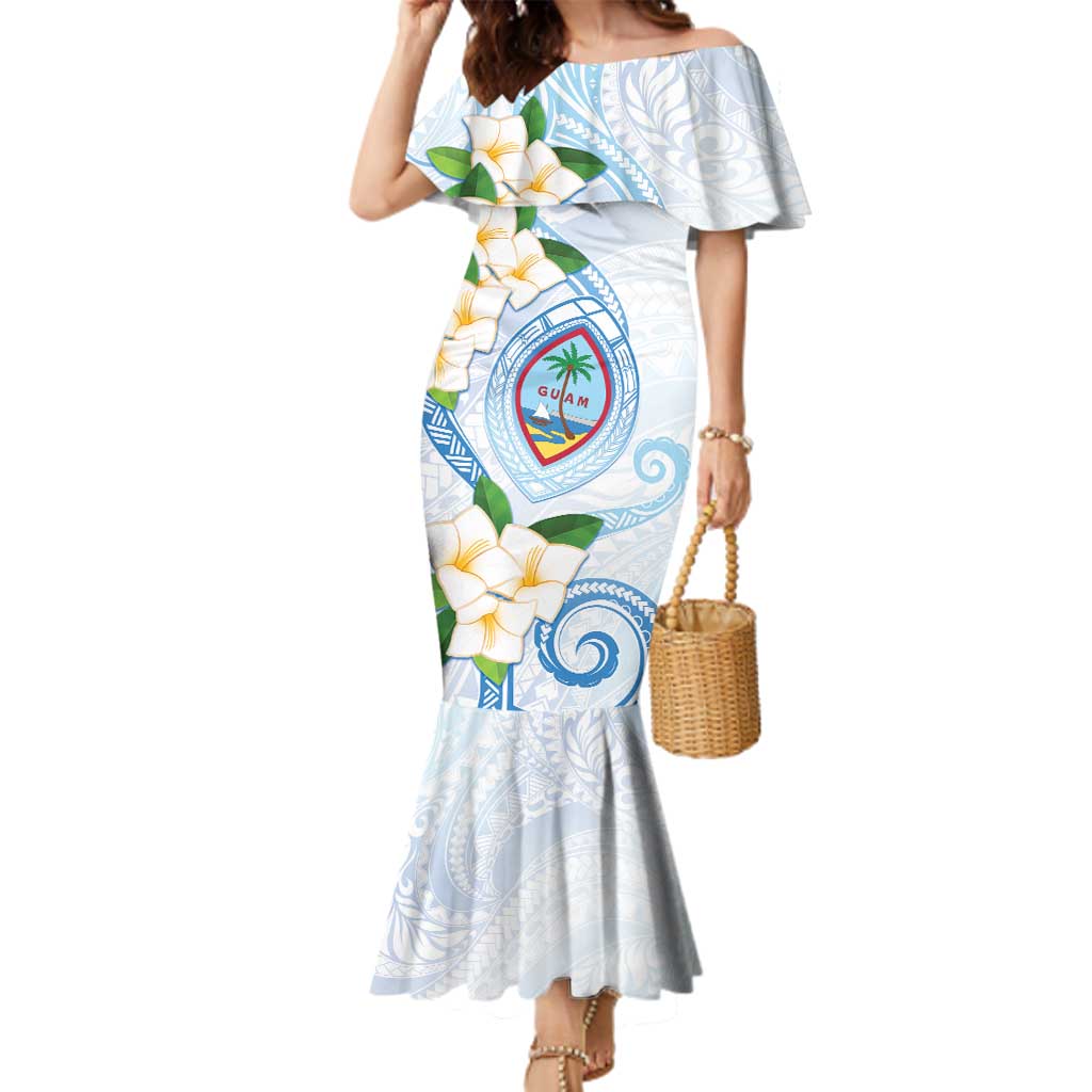 Guam Chamorro Family Matching Mermaid Dress and Hawaiian Shirt Guasali Flowers Curves Style