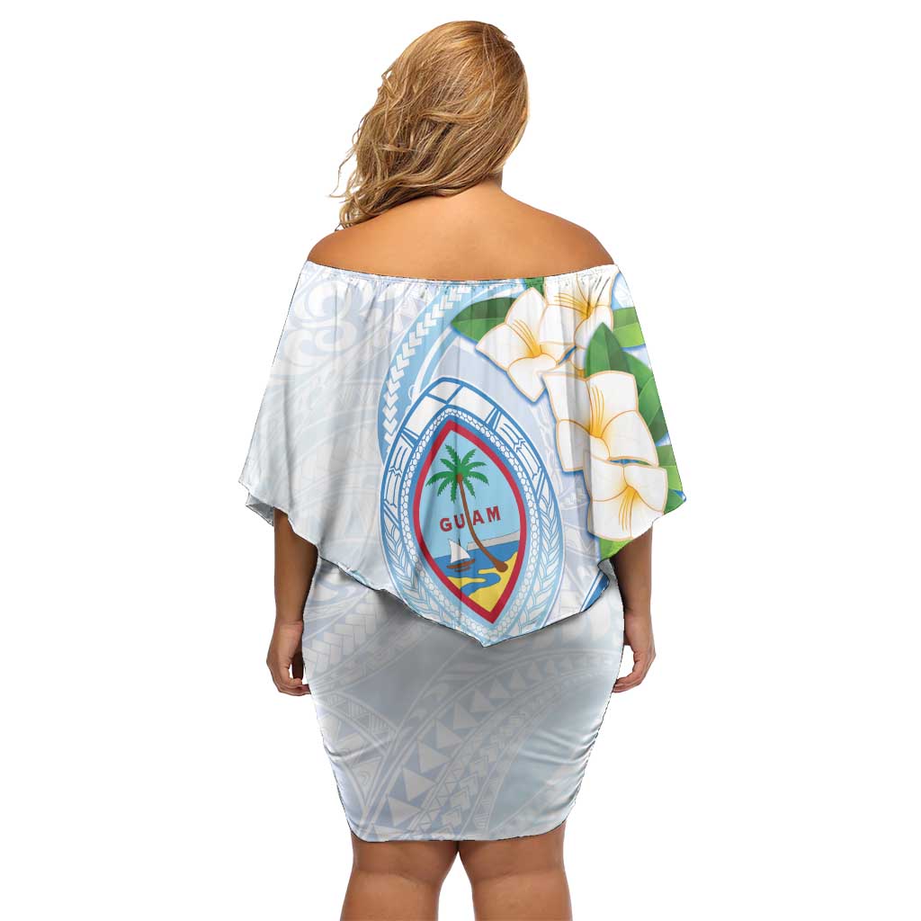 Guam Chamorro Family Matching Off Shoulder Short Dress and Hawaiian Shirt Guasali Flowers Curves Style LT05 - Polynesian Pride