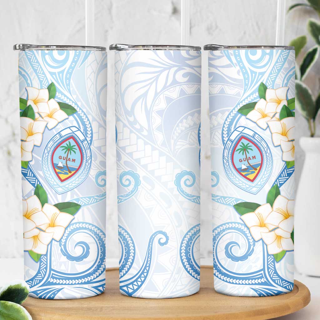 Guam Chamorro Skinny Tumbler Guasali Flowers Curves Style