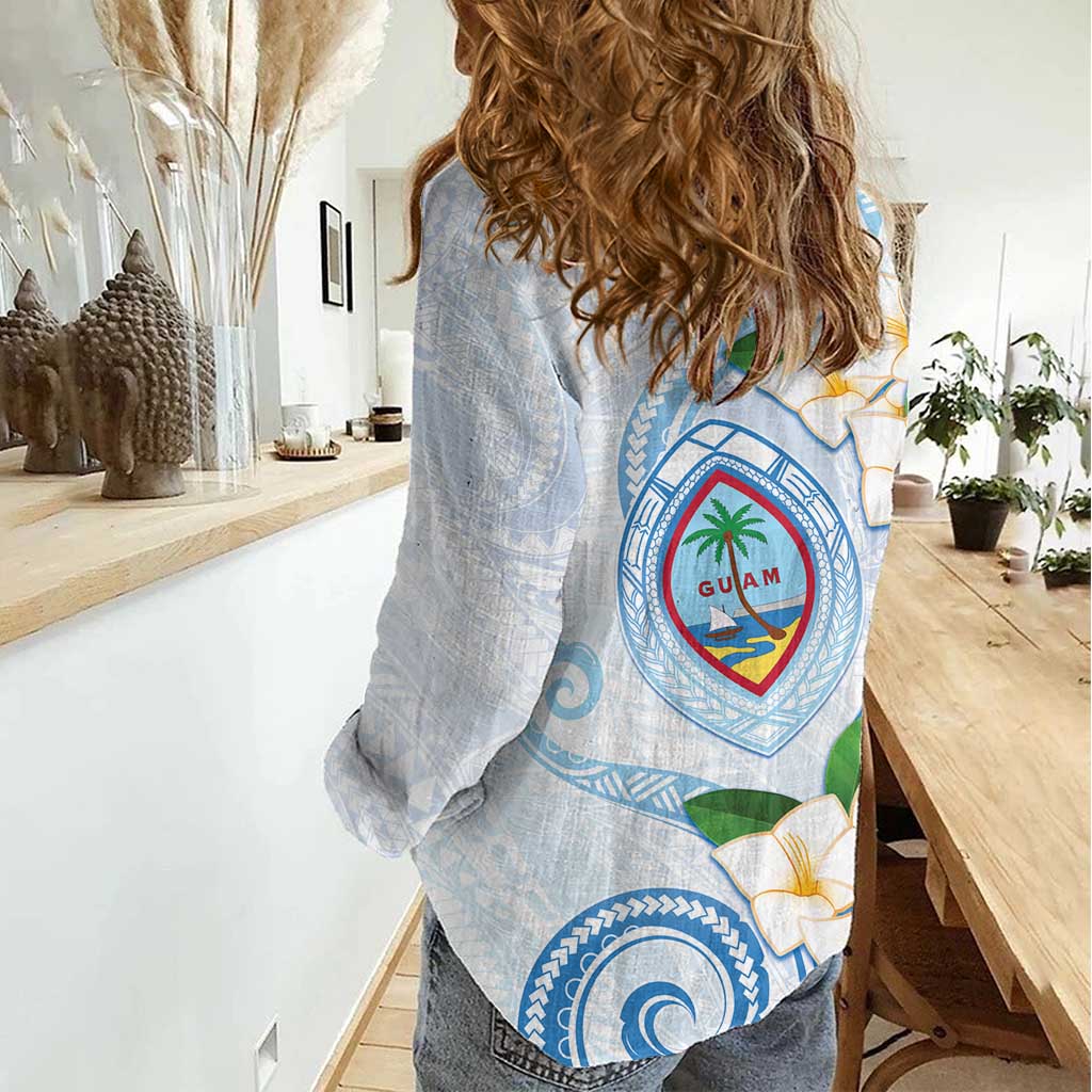 Guam Chamorro Women Casual Shirt Guasali Flowers Curves Style