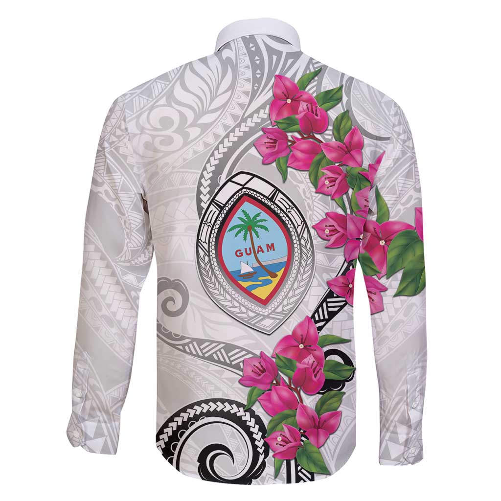 Guam Chamorro Family Matching Short Sleeve Bodycon Dress and Hawaiian Shirt Curves Polynesian Tattoo Mix Bougainvillea LT05 - Polynesian Pride