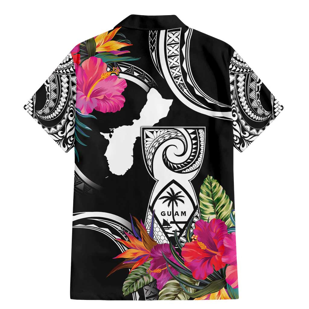 Hafa Adai Guam Family Matching Mermaid Dress and Hawaiian Shirt Polynesian Tattoo Tropical Flowers