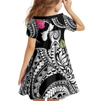 Hafa Adai Guam Family Matching Short Sleeve Bodycon Dress and Hawaiian Shirt Polynesian Tattoo Tropical Flowers LT05 - Polynesian Pride