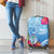 Hafa Adai Guam Luggage Cover Tropical Flowers Blue Gradient