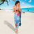 Hafa Adai Guam Sarong Tropical Flowers Blue Gradient
